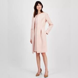 Le Suit Women's Jewel-Neck Topper & Empire-Seam Midi Dress Regular